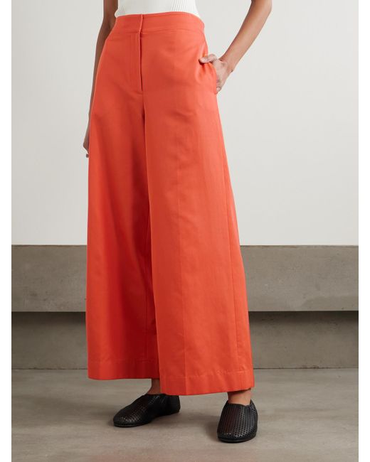 Joseph Red Thurlow Hose Mit Weitem Bein Aus Einer Seiden-Baumwollmischung