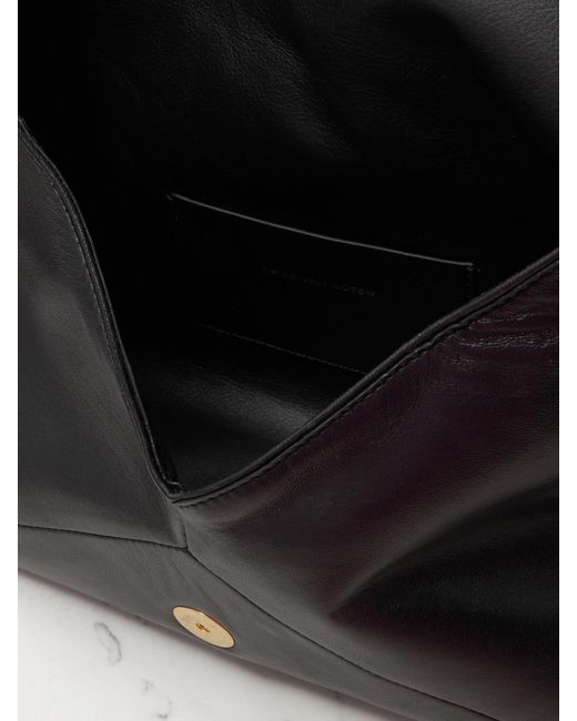 Dries Van Noten Black Clutch Aus Strukturiertem Leder