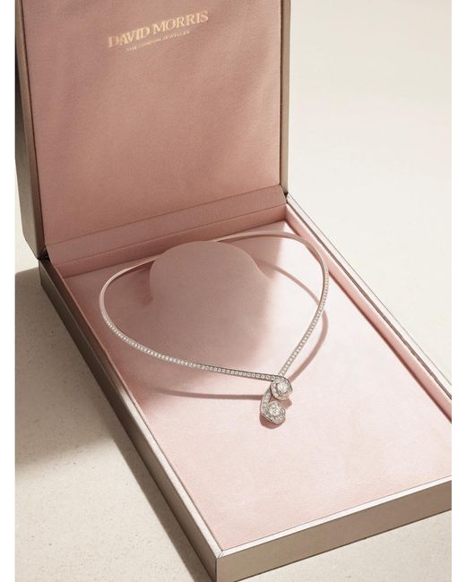 David Morris Natural Frozen Kiss Torque 18-Karat Diamond Necklace