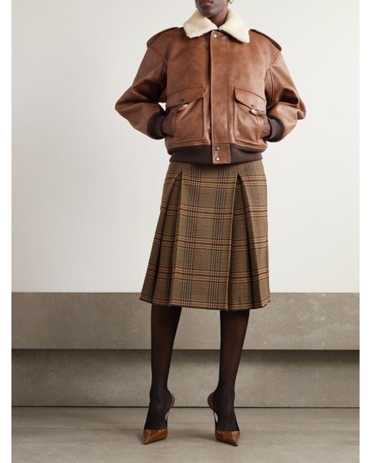 Saint Laurent Brown Bomber Jacket