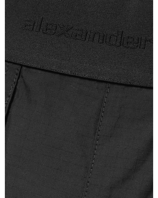Alexander Wang Black Cotton-Blend Ripstop Wide-Leg Cargo Pants