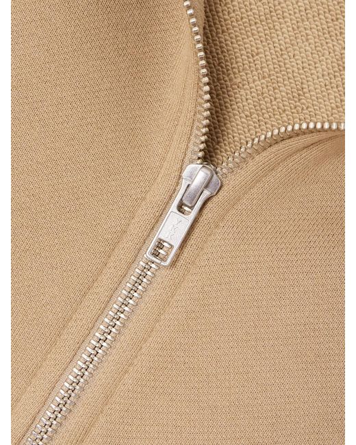 ÉTERNE Natural Cropped Embroidered Cotton And Modal-Blend Jersey Sweatshirt