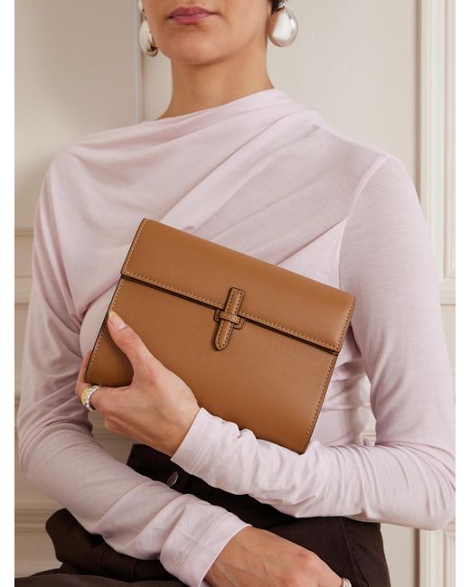 Hunting Season Brown Leather Clutch