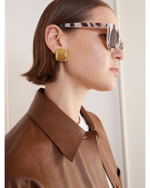 Céline Pink Round-Frame Acetate Sunglasses