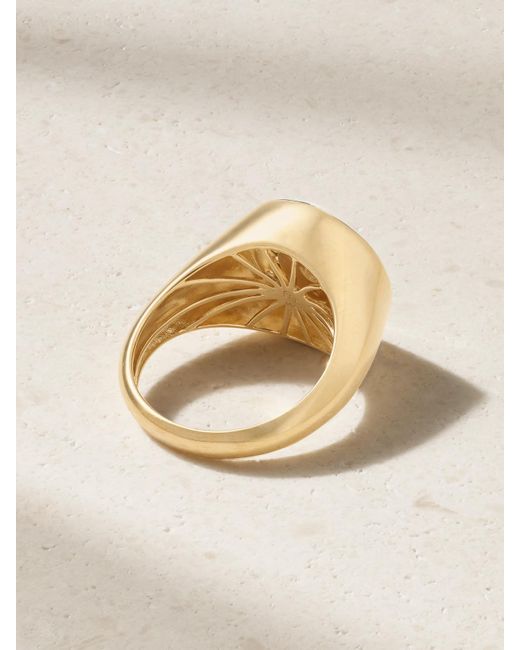 Sydney Evan Natural Ring Aus 14 Karat Mit Diamanten Und Perlmutt
