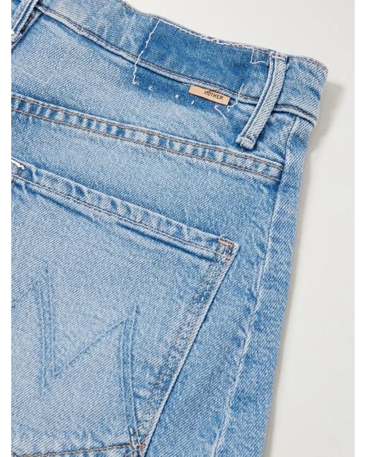 Mother Blue The Half Pipe Bermuda Fray Jeansshorts