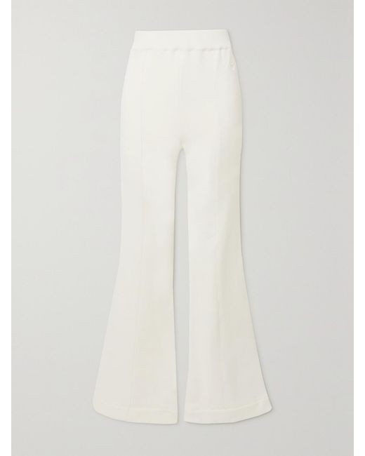 AZ FACTORY White Free To Organic Cotton And Seacell-Blend Flared Pants
