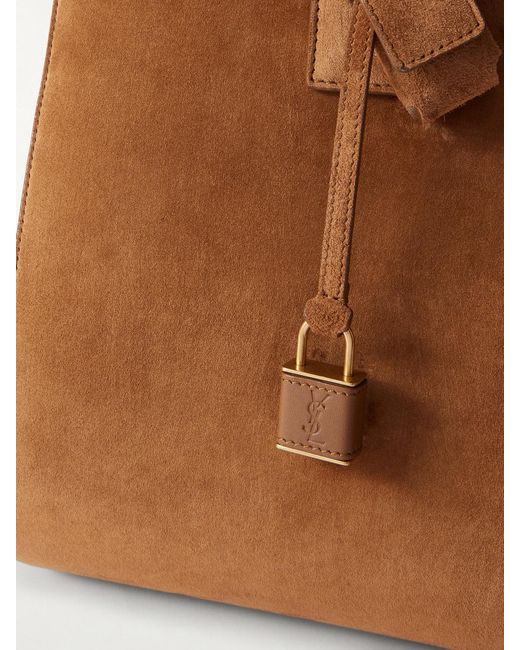 Saint Laurent Brown Sac De Jour Large Suede Tote