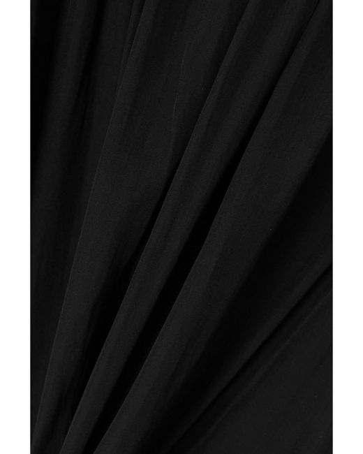 Lanvin Black Pleated Shell Blouse