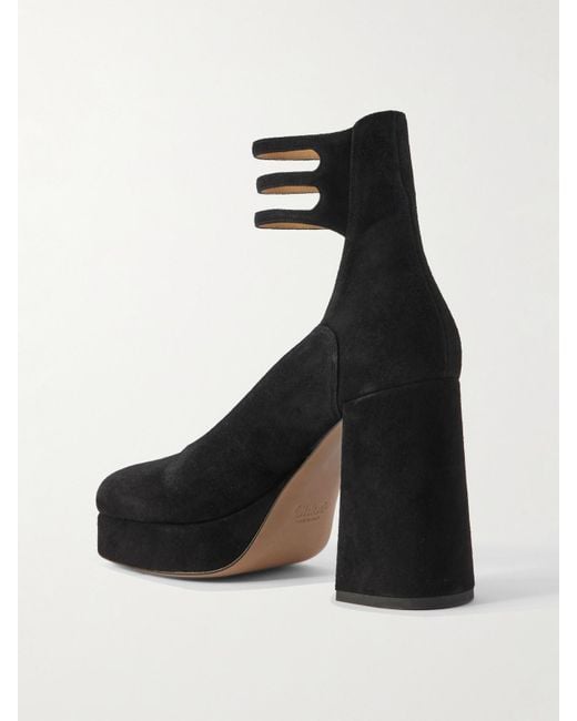 Escarpins En Daim Loti Chloé en coloris Black