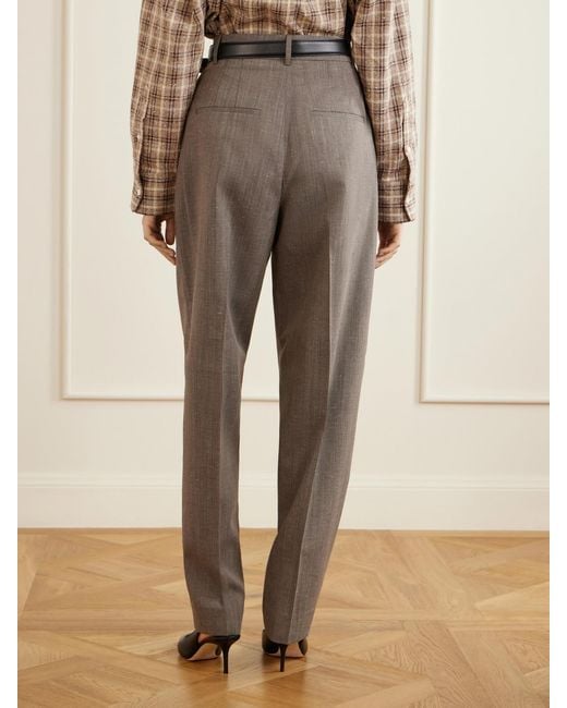 Rohe Gray Daria Wool-Blend Tapered Pants