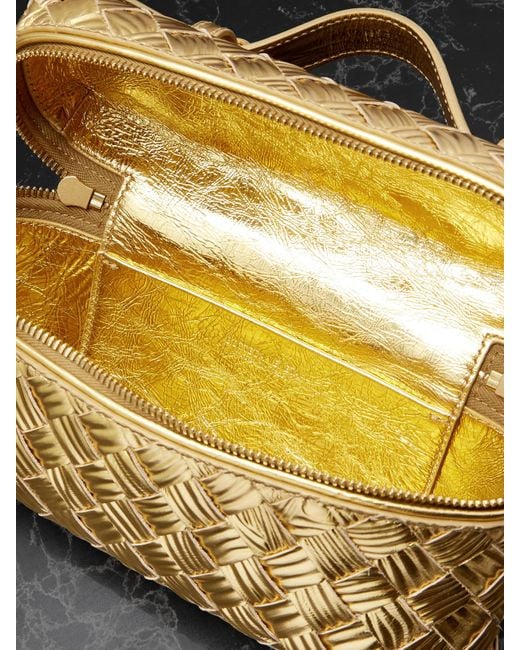 Bottega Veneta Schultertasche Aus Metallic-Leder