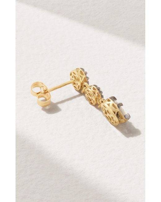 Jacquie Aiche Natural Sophia 14-Karat, Rhodium And Diamond Single Earring