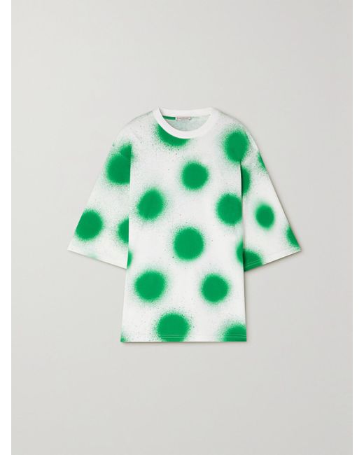 Moncler Genius Green Jw Anderson Oversized Printed Cotton-Jersey T-Shirt