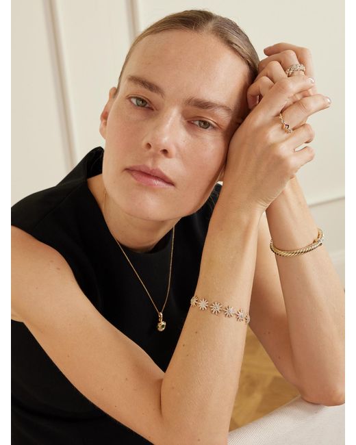 David Yurman Natural Cablespira Flex 18-Karat Diamond Cuff