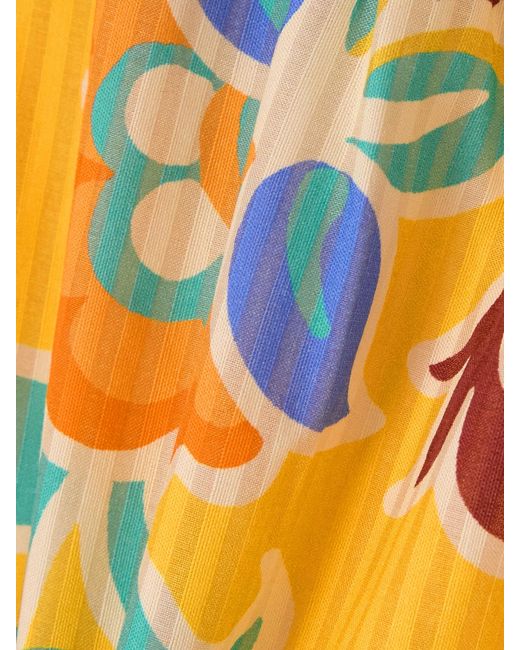 Etro Yellow Printed Cotton And Silk-Blend Shorts