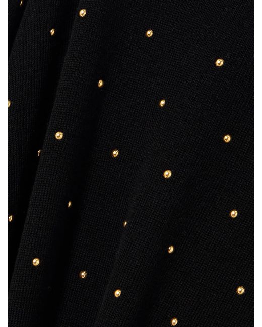 Rabanne Black Studded Wool Maxi Dress