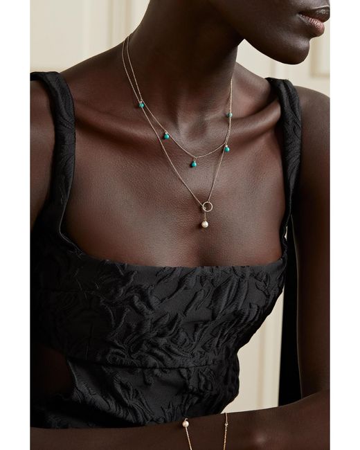 Mateo Natural 14-Karat, And Diamond Necklace
