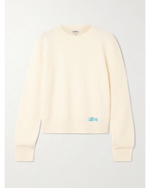 Loewe Natural Embroidered Wool Sweater