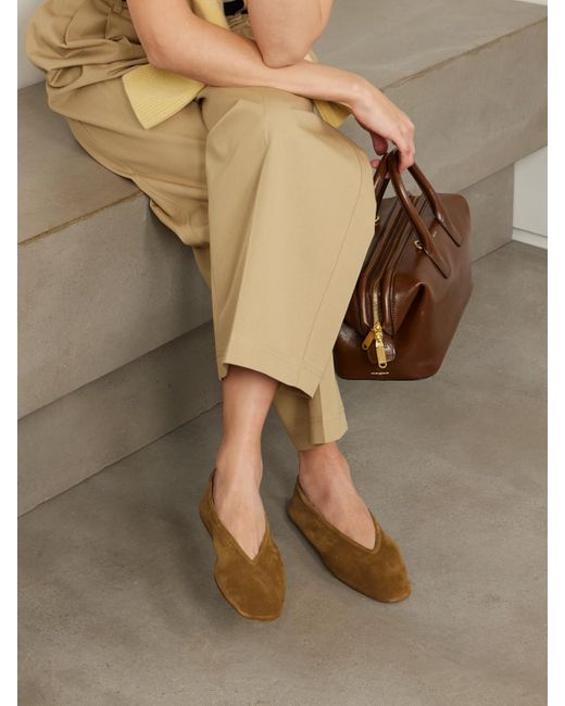 Le Monde Beryl Brown Luna Suede Ballet Flats