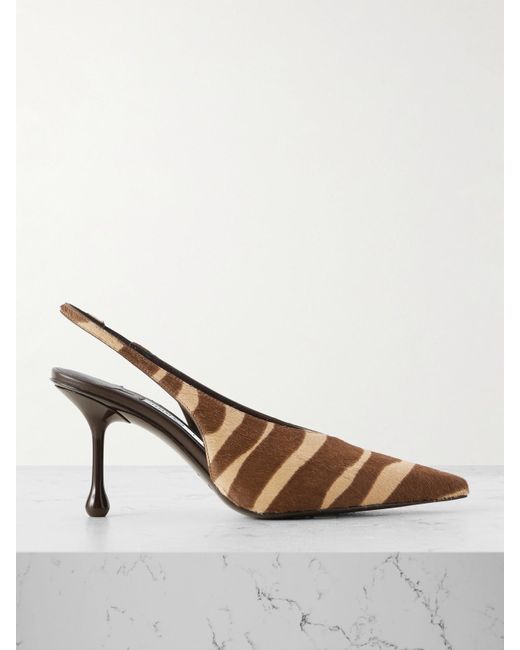 Sandales À Brides En Façon Poulain À Imprimé Zèbre Isa 80 Jimmy Choo en coloris Brown