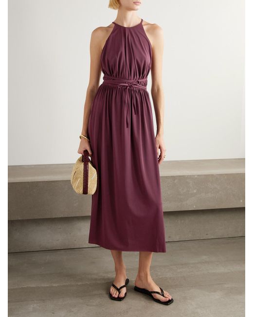 Eres Purple Ines Jersey Midi Dress