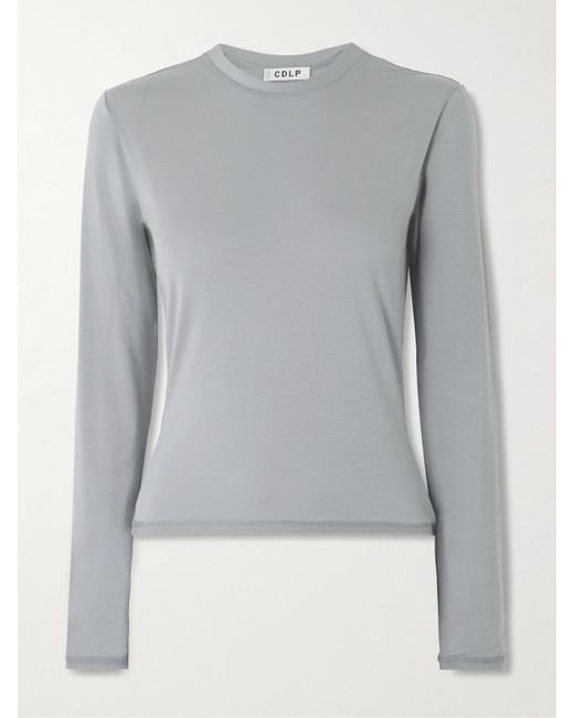 CDLP Gray Lyocell-Blend T-Shirt