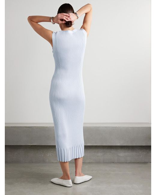 Proenza Schouler White Tatum Ribbed-Knit Midi Dress