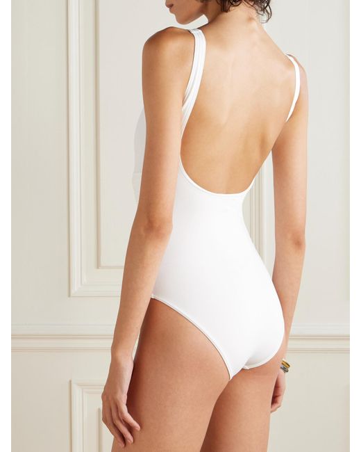 Eres White Les Permanents Asia Paneled Swimsuit