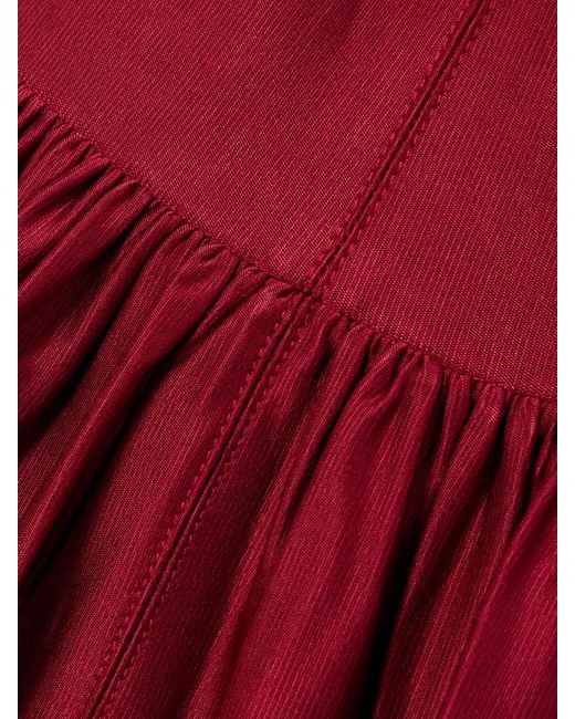 Rabanne Embellished Gathered Stretch-Jersey Maxi Dress