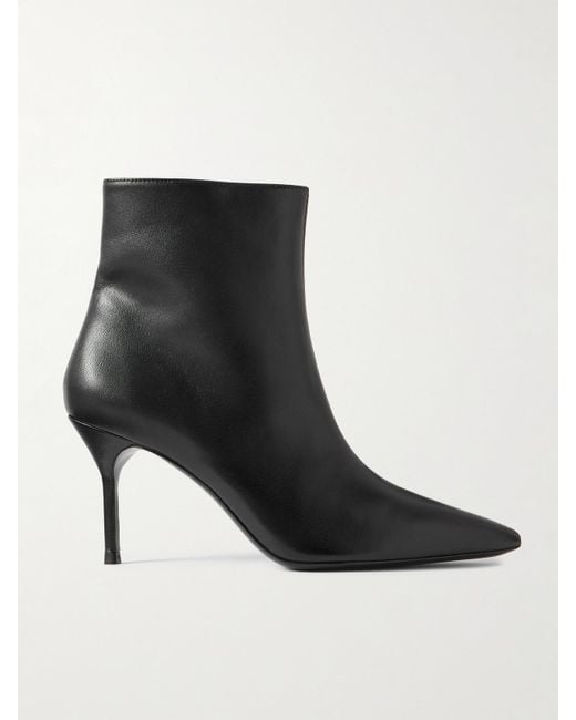 Staud Black Sebastian Leather Ankle Boots