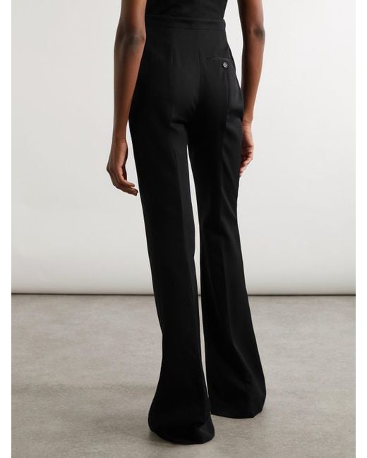 McQueen Black Wool-Twill Flared Pants