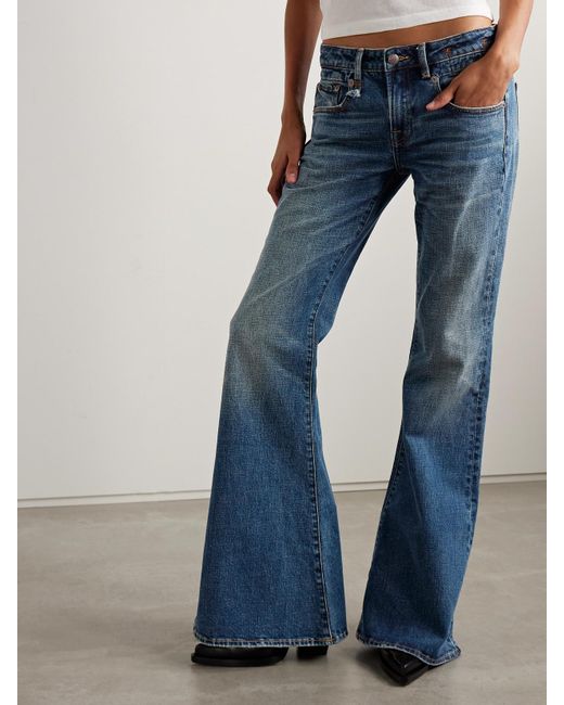 R13 Blue Overflow Boy Tief Sitzende Schlagjeans