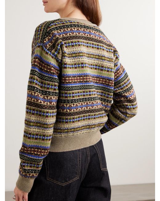 &Daughter Multicolor Ada Fair Isle Wool Cardigan