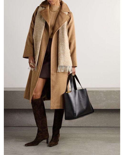 Max Mara Natural Manuela Icon Belted Hair Coat