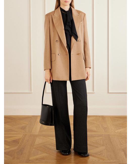 Max Mara Black Mxmleccio Bow-Detail Silk-Crepon Blouse