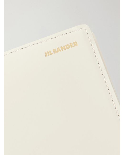 Jil Sander Natural File Medium Leather Shoulder Bag