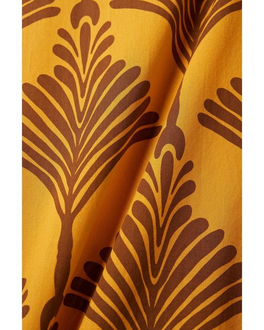 Johanna Ortiz Metallic Net Sustain Lake Nakuru Cutout Printed Cotton Halterneck Maxi Dress