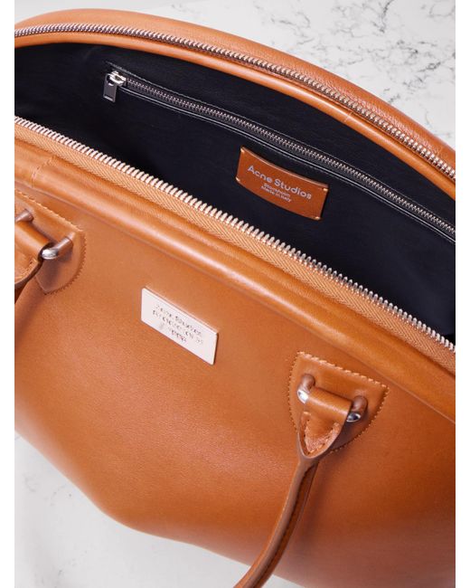 Acne Brown Bowlina Leather Tote