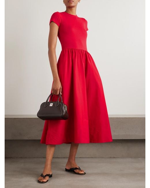 black tiered dress midi Black Tiered Faux Leather Midi Dress