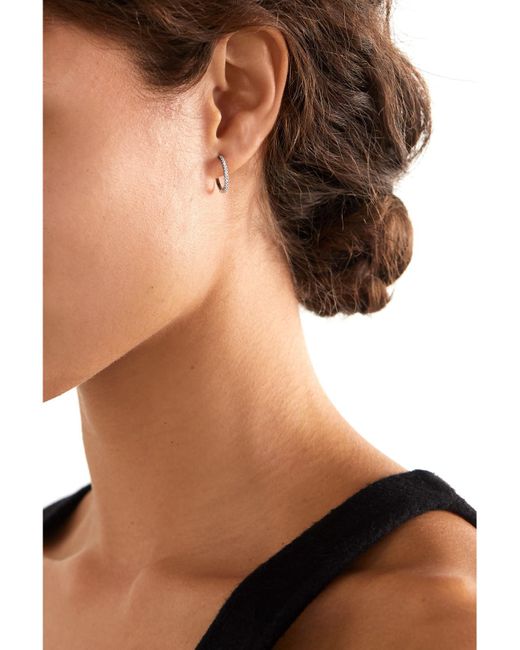 Boucle D'Oreille Unique En Or Blanc 18 Carats (750/1000) Et Diamants Eternity 11 Mm Maria Tash en coloris Natural