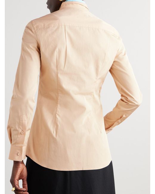 Marni Natural Embroidered Organic Cotton-Poplin Shirt