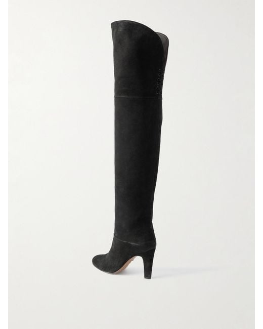 Cuissardes En Daim Eve Chloé en coloris Black