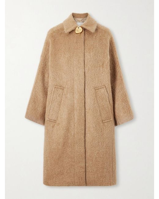 Joseph Natural Alger Brushed Wool And Mohair-Blend Coat