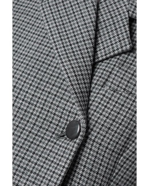Ferragamo Gray Houndstooth Wool Blazer