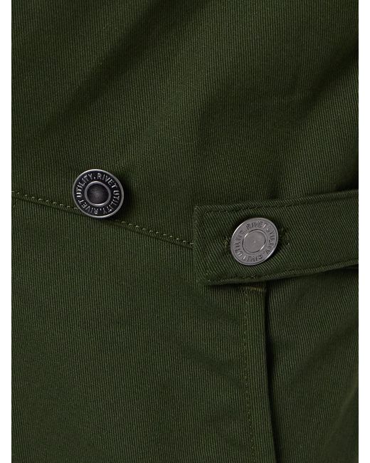 Rivet Utility Green Jetsetter Jumpsuit Aus Twill