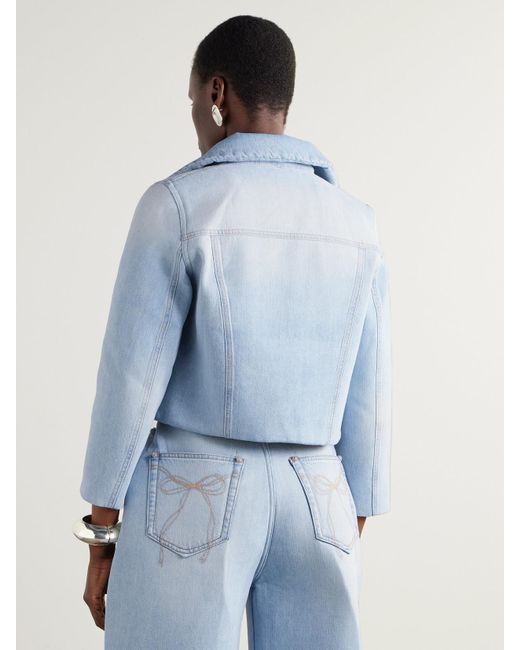 Acne Blue Cropped Denim Jacket