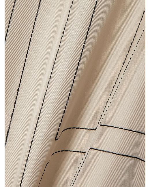 Totême Natural Embroidered Silk-Twill Shirt