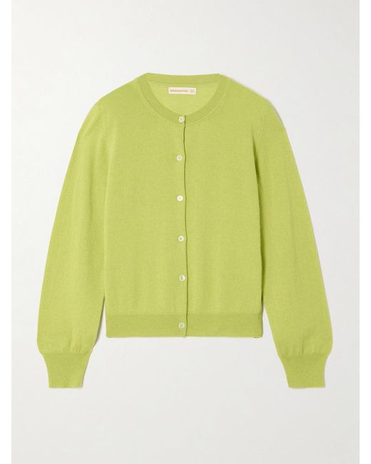 &Daughter Yellow Enya Cashmere And Cotton-Blend Cardigan