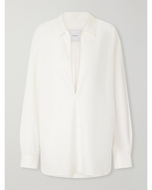 Ssstein White Skipper Cotton Shirt